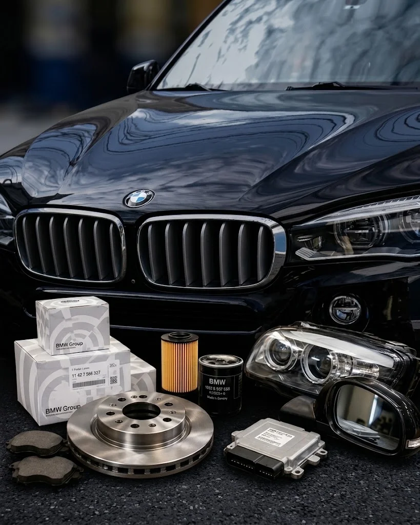BMW con repuestos originales, filtros, frenos y faros